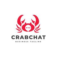 Crabe bavarder logo conception vecteur