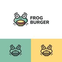 grenouille Burger logo conception vecteur