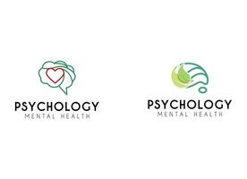 cerveau logo conception pour symbole liberté et psychologie. psychologie logo conception vecteur