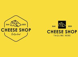 Suisse fromage magasin étiquette timbre. fromage magasin logo conception illustration vecteur