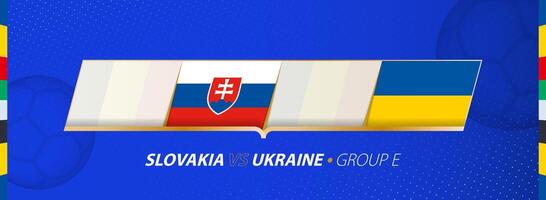 la slovaquie - Ukraine Football rencontre illustration dans groupe e. vecteur