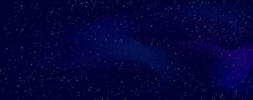 nuit étoilé ciel avec nébuleuse Contexte vecteur