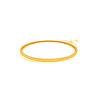 d'or Halo avec étoiles. angélique rond cercle avec Jaune lueur lumière vecteur