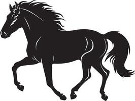 noir silhouette cheval conception illustration vecteur
