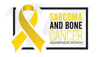 sarcome et OS cancer conscience mois observé chaque année dans juillet. modèle pour arrière-plan, bannière, carte, affiche avec texte une inscription. vecteur