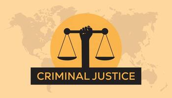 international criminel Justice journée observé chaque année dans juillet. modèle pour arrière-plan, bannière, carte, affiche avec texte une inscription. vecteur