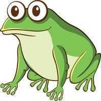 vert grenouille animal dessin animé vecteur