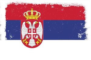 ancien plat conception grunge Serbie drapeau Contexte vecteur