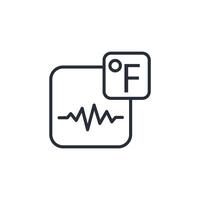 fahrenheit icône. .modifiable course.linéaire style signe pour utilisation la toile conception, logo.symbole illustration. vecteur