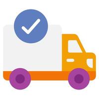 livraison un camion en ligne faire du shopping affaires illustration vecteur