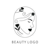 beauté logo pour spa, beauté salon, coiffure vecteur