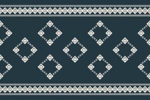 traditionnel noir ethnique motifs ikat géométrique en tissu modèle traverser point.ikat broderie ethnique Oriental pixel gris arrière-plan.abstrait, illustration. texture, décoration, papier peint. vecteur