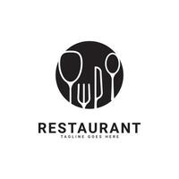 restaurant logo conception dans ancien style vecteur