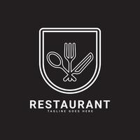 restaurant logo conception dans ancien style vecteur