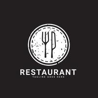 restaurant logo conception dans ancien style vecteur