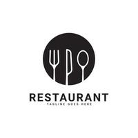 restaurant logo conception dans ancien style vecteur