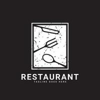 restaurant logo conception dans ancien style vecteur