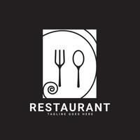 restaurant logo conception dans ancien style vecteur