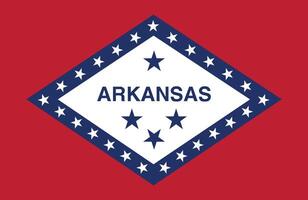 Arkansas Etat drapeau illustration. Arkansas drapeau. vecteur