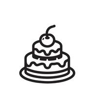 gâteau silhouette illustration. gâteau logo sur blanc Contexte. vecteur