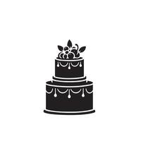 gâteau silhouette illustration. gâteau logo sur blanc Contexte. vecteur