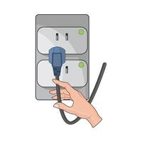 illustration de électrique prise et prise de courant vecteur