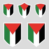Palestine ensemble bouclier Cadre vecteur