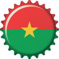 nationale drapeau de burkina faso sur une bouteille casquette. illustration vecteur