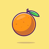 dessin animé de fruits orange vecteur