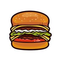 modèle de vecteur de logo burger, élément de conception pour logo, affiche, carte, bannière, emblème, t-shirt. illustration vectorielle