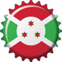 nationale drapeau de burundi sur une bouteille casquette. illustration vecteur