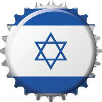 nationale drapeau de Israël sur une bouteille casquette. illustration vecteur