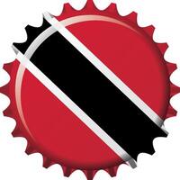 nationale drapeau de Trinidad et Tobago sur une bouteille casquette. illustration vecteur