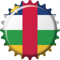 nationale drapeau de central africain république sur une bouteille casquette. illustration vecteur