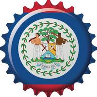 nationale drapeau de Belize sur une bouteille casquette. illustration vecteur