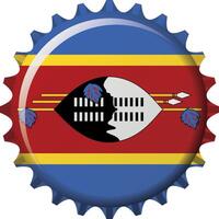 nationale drapeau de Swaziland sur une bouteille casquette. illustration vecteur