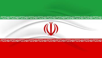 iranien drapeau avec soie effet. J'ai couru indépendance journée. bannière, affiche, 3d illustration. vecteur