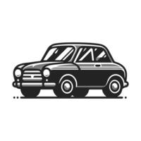 noir et blanc voiture illustration. voiture silhouette svg. vecteur