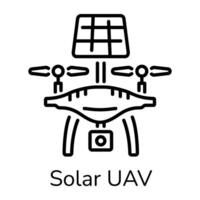 branché solaire uav vecteur