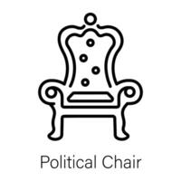 branché politique chaise vecteur