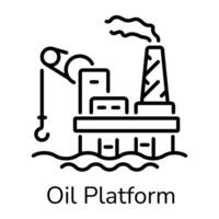 plateforme pétrolière tendance vecteur