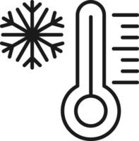 pièce du froid la mesure thermomètre icône vecteur