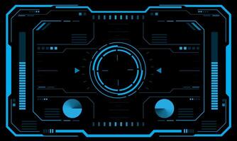 hud science-fiction interface écran bleu vue conception virtuel réalité futuriste La technologie afficher vecteur