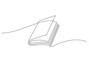 livre ouverture continu ligne dessin minimalisme vecteur