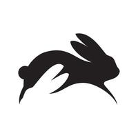 deux lapin logo vecteur