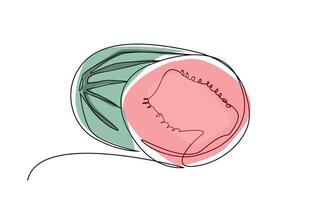 pastèque fruit nourriture objet tranche ligne art vecteur