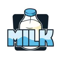 création de logo de lait frais vecteur