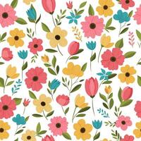 motif floral sans soudure vecteur