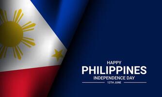 conception de fond de la fête de l'indépendance des philippines. vecteur