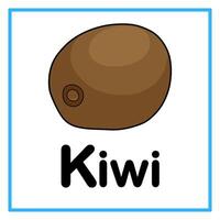 kiwi fruit alphabet illustration vecteur